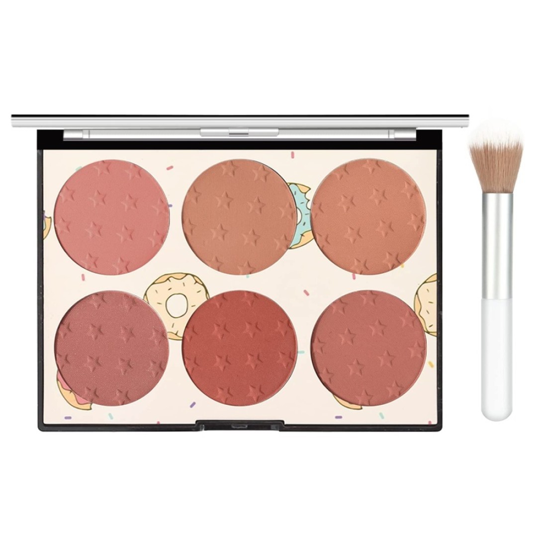 KYDA6 Colors Face Blush Palette Matte Shimmer Blush Palette Smooth Blendable Powder Blush Contour Highlighter Blush Multiuse Makeup PaletteSet A