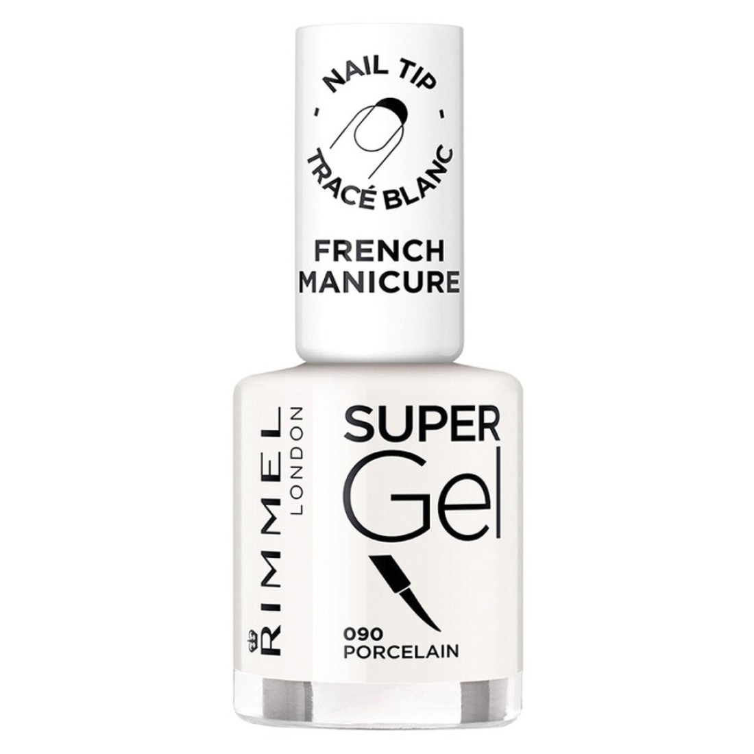 Rimmel London Super Gel French Manicure Nail Polish 090 Porcelain 12ml