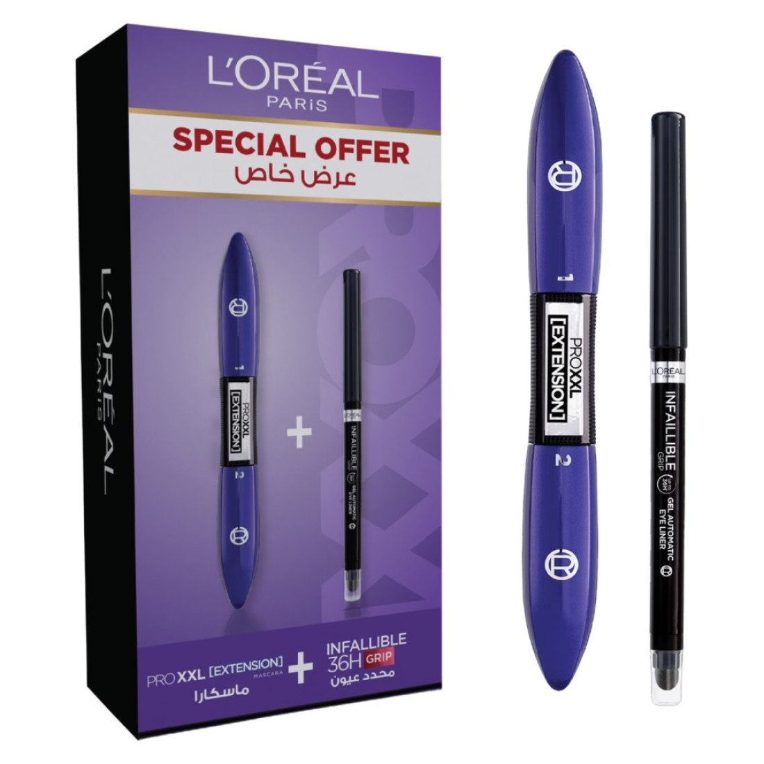 L&#39;Oreal Paris Pro XXL Extension Mascara and Infallible 36 Hours Grip Gel Automatic Eye Liner