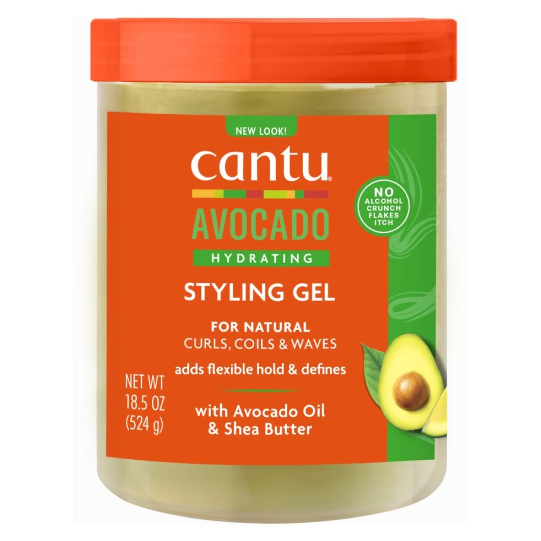 Cantu Avocado Hydrating Hair Gel With Avocado Oil And Shea Butter 524g