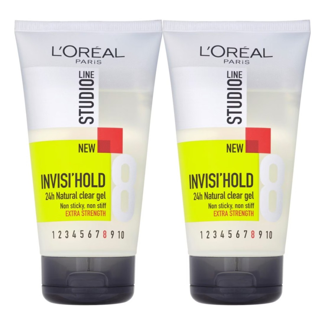 L&#39;Oreal Paris Studio Line Invisi&#39; Hold Extra Strength 24H Natural Clear Hair Gel 150ml Pack of 2