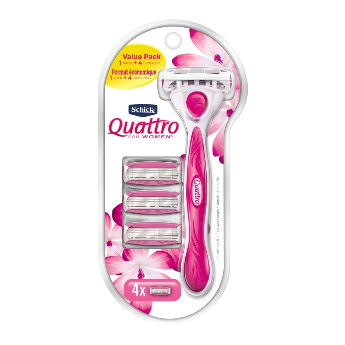 Value Pack with 1 Razor and 4 Razor Blade Refills