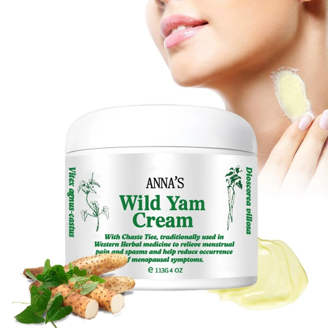 Wild Yam Cream ANNAS Wild Yam Cream Organic for Hormone Balance Womens Organic Wild Yam Root Cream Promoting Perimenopause Natural Recipe for Relieving Hot Flashes and Night Sweats