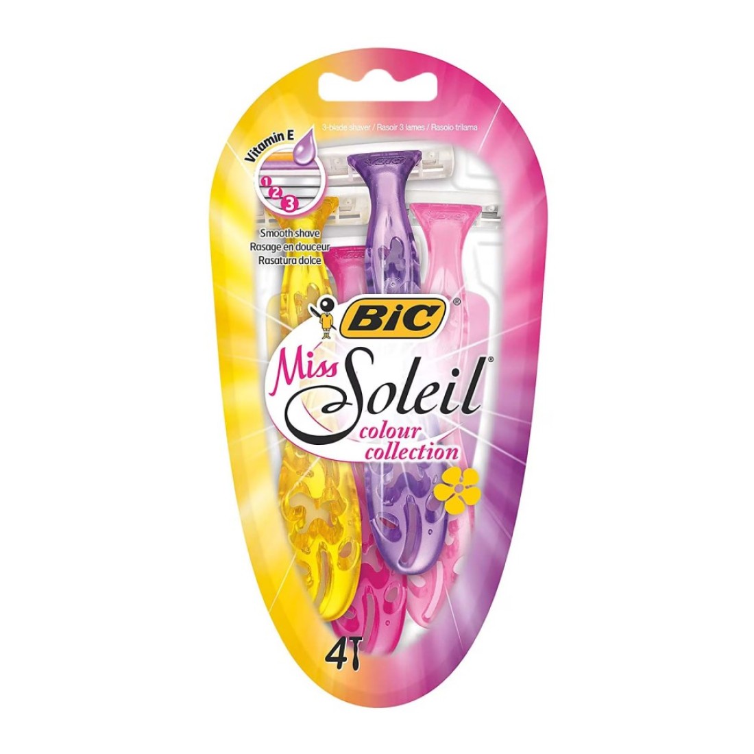 Bic Miss Soleil Colour Collection Disposable Razor Multicolour 4 PCS
