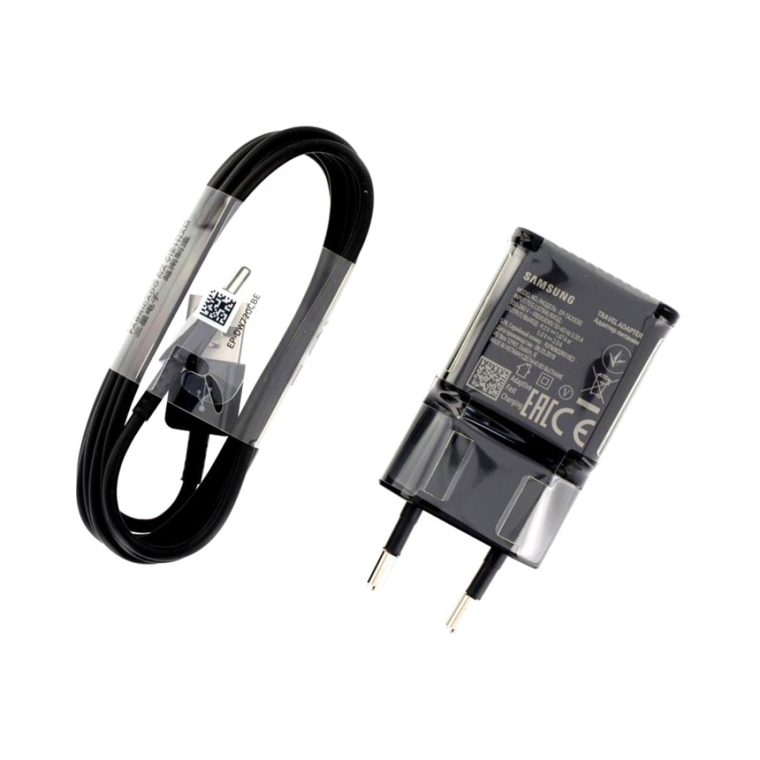 Samsung Fast Charging Travel Adapter With Type-C Data Sync Charging Cable Black