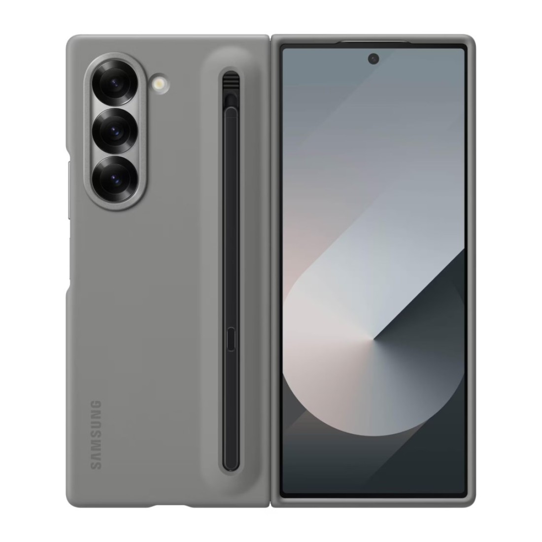 SAMSUNG Galaxy Z Fold 6 S Pen Phone Case, Protective Cover with Built-in S Pen Holder Slot, Click to Release, US Version, EF-OF95PCJEGUS, Gray