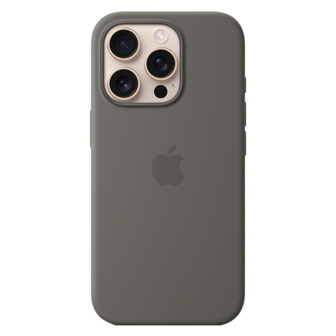 Apple Silicone Case Cover With MagSafe For iPhone 16 Pro Stone Grey