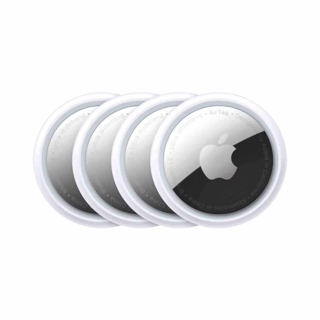 Apple AirTag Multi-Function Item Locator White/Silver 4 Counts