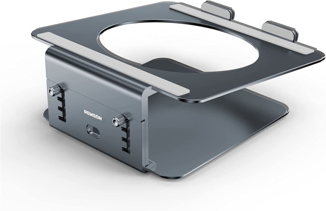 Remson Aluminum Laptop Stand Holder for Desk, 360 Rotating Aluminum Base, Compatible for MacBook12/13, MacBook Pro 13/15, MacBook Air 13, Lenovo, HP, Dell, Samsung and More Laptops from 13&quot; - 17&quot;