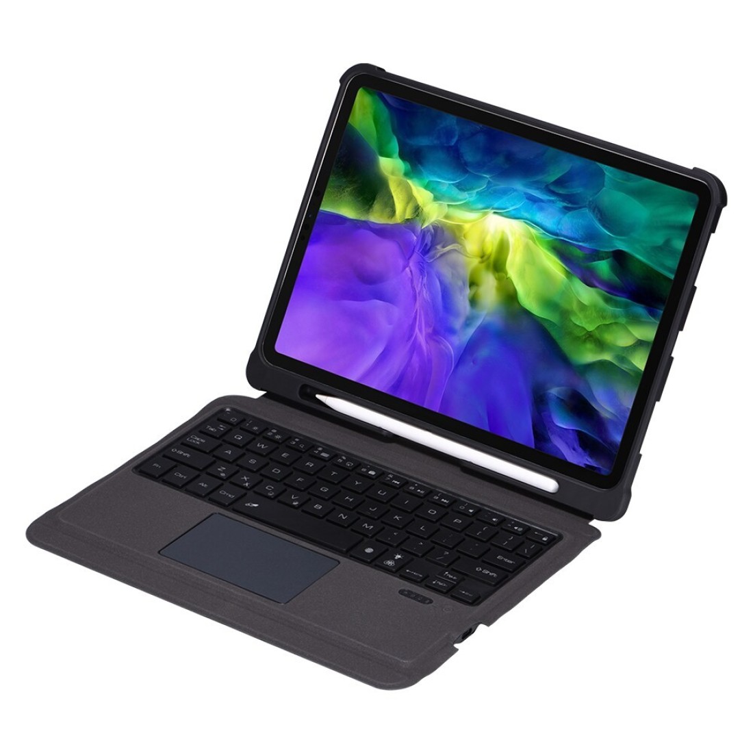 Generic-Black T207 Keyboard Protective Case with Detachable BT Keyboard Touchpad Replacement for iPad Pro 11(2018/2020)/iPad Air4 10.9(2020)