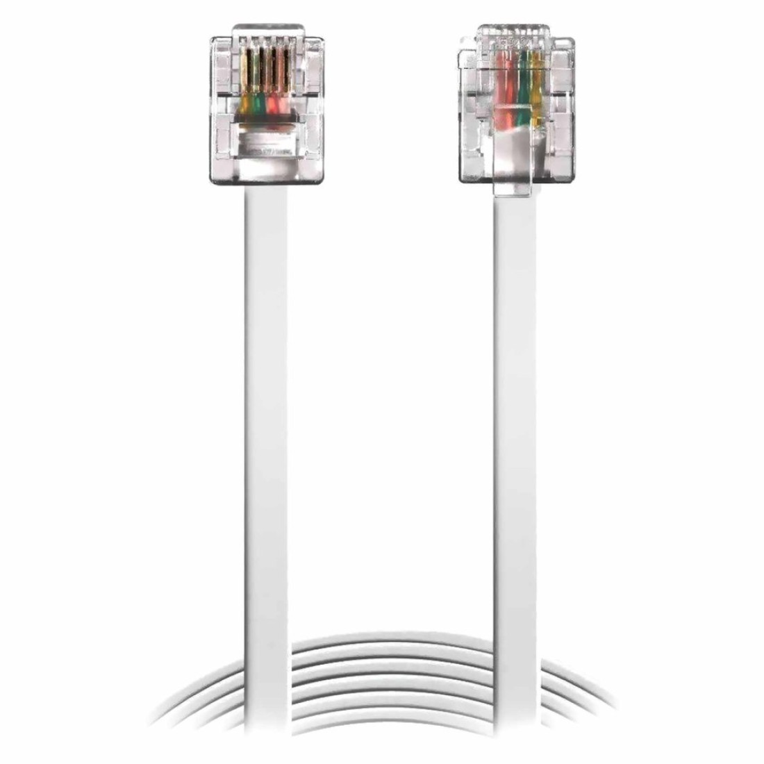 ساندبرغ كابل هاتف بموصل RJ11 إلى RJ11 بطول 1.8 متر - أبيض