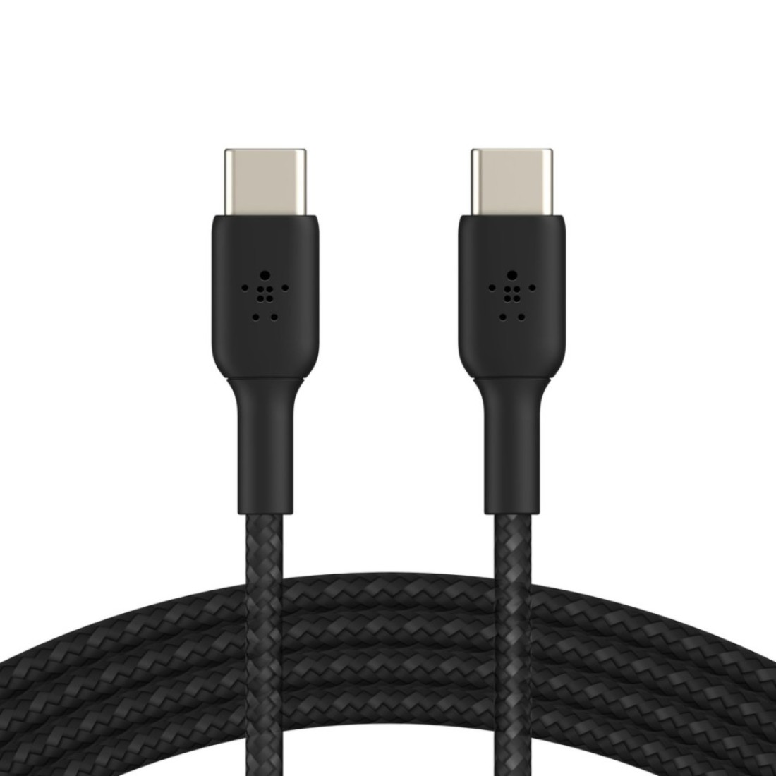 بلكين بوست تشارج كابل شحن مضفر يعمل كناقل أو منفذ USB-C إلى جهاز USB-C - أسود