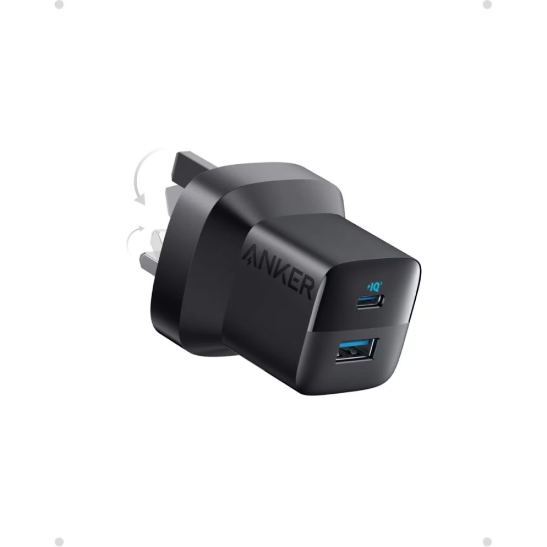Anker 323 Charger Adapter 33W with USB-C to USB-C Data Sync Charging Cable Black 3ft
