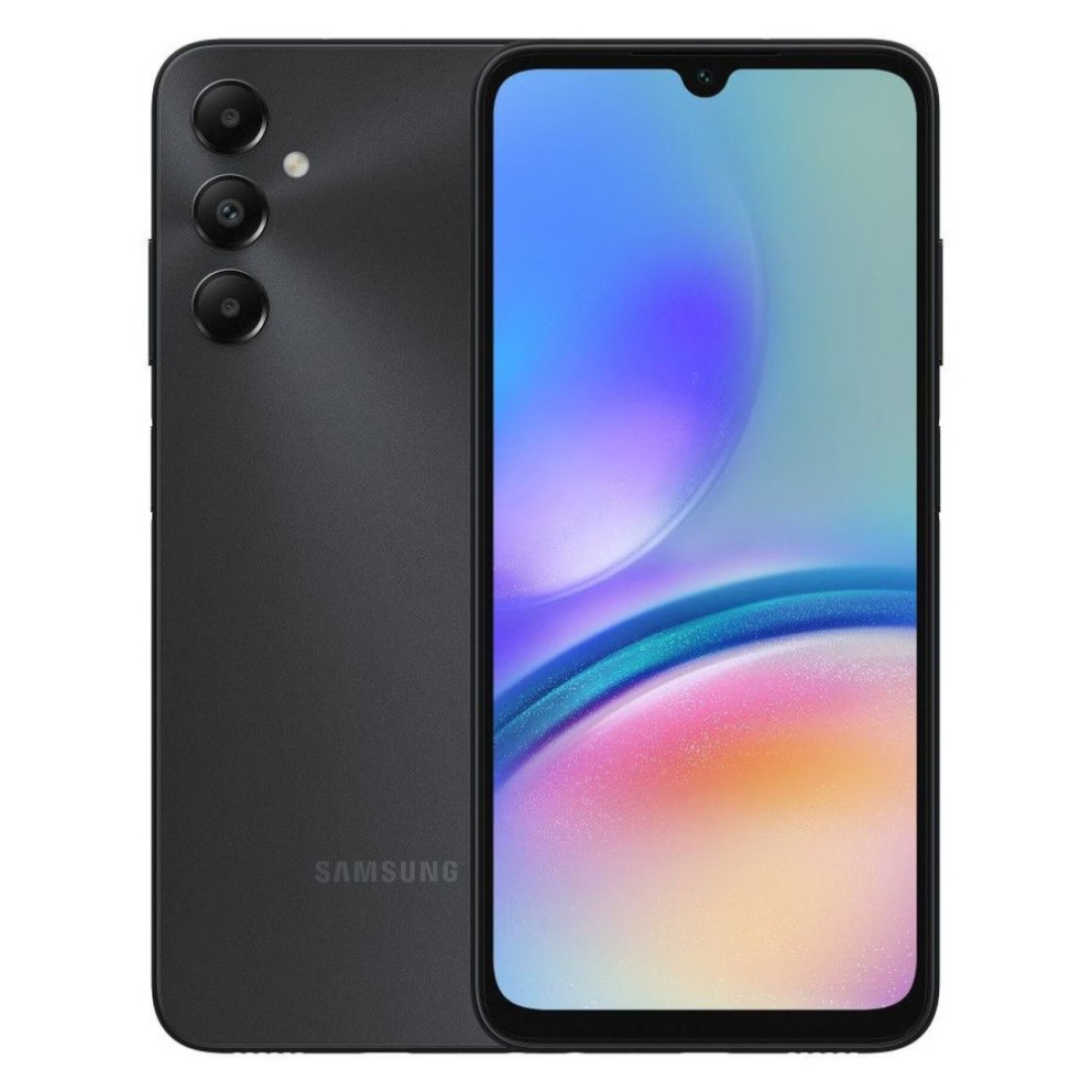 سامسونغ A05S هاتف ثنائي الشريحة، RAM سعة 6 غيغابايت، 128 غيغابايت، يدعم 4G LTE - أسود