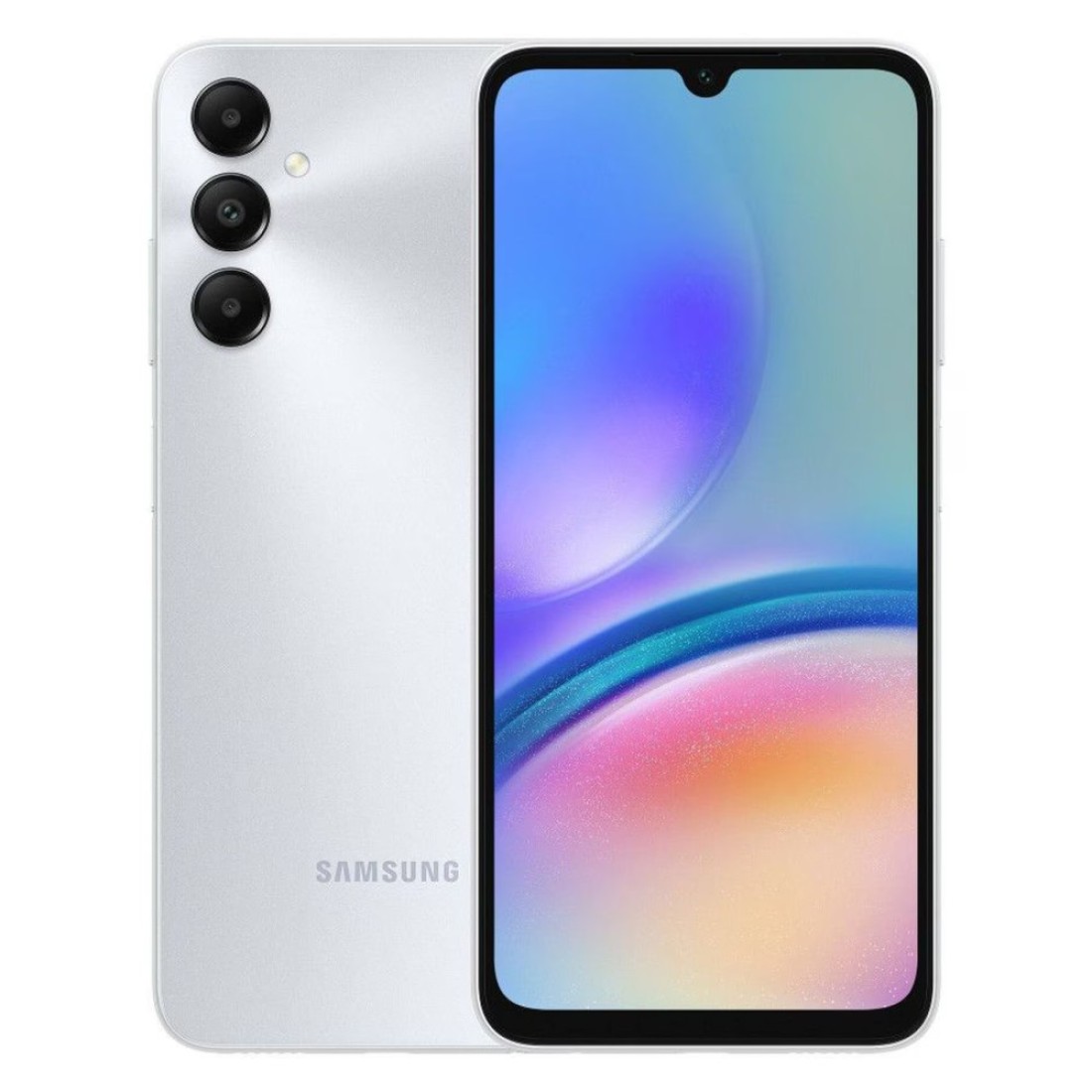 سامسونغ A05S هاتف ثنائي الشريحة، RAM سعة 6 غيغابايت، 128 غيغابايت، يدعم 4G LTE - فضي