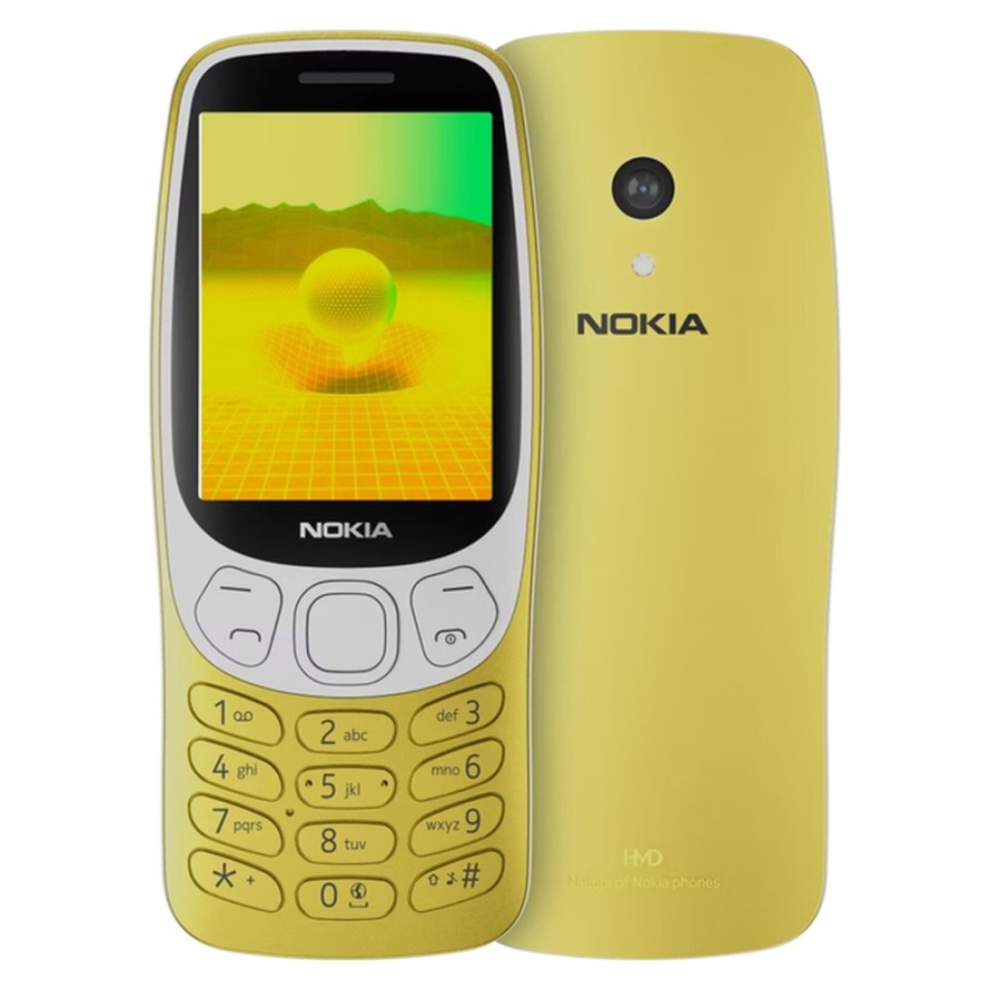 نوكيا 3210 هاتف ثنائي الشريحة 64 ميغابايت رام، 128 ميغابايت Y2K 4 جي - ذهبي