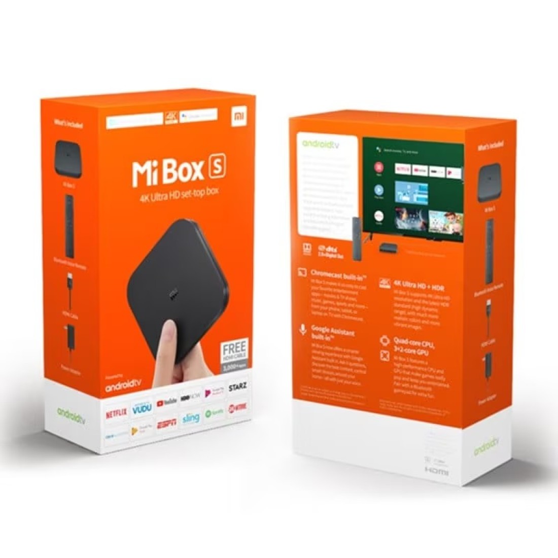 Xiaomi Mi TV Box S 4K HDR Android TV 8.1 Ultra HD 2G 8G