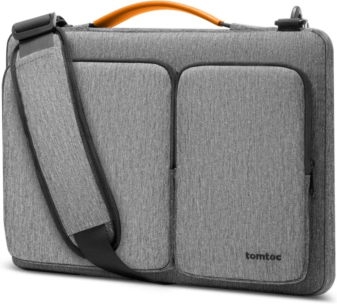 Tomtoc 360 Protective Laptop Shoulder Bag For 13-Inch Macbook Air M2/A2681 M1/A2337 2022-2018, Macbook Pro M2/A2686 M1/A2338 2022-2016, 13-Inch Surface Pro 9/8/X/7+/7/6, Water-Resistant Case