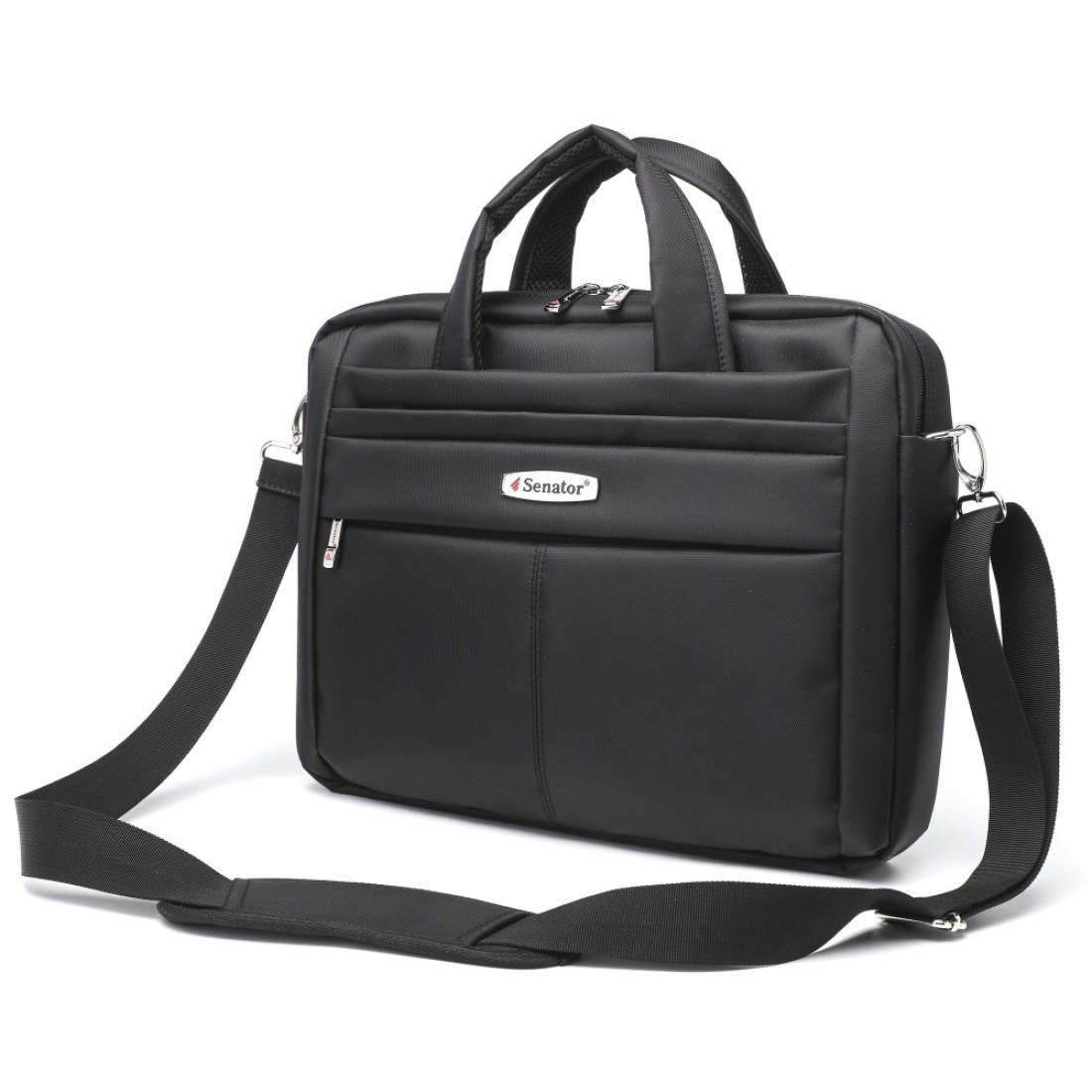 Senator 15 inch Nylon Shoulder Laptop Bag Light Weight Water Resistant with RFID pockets KH8115 Black