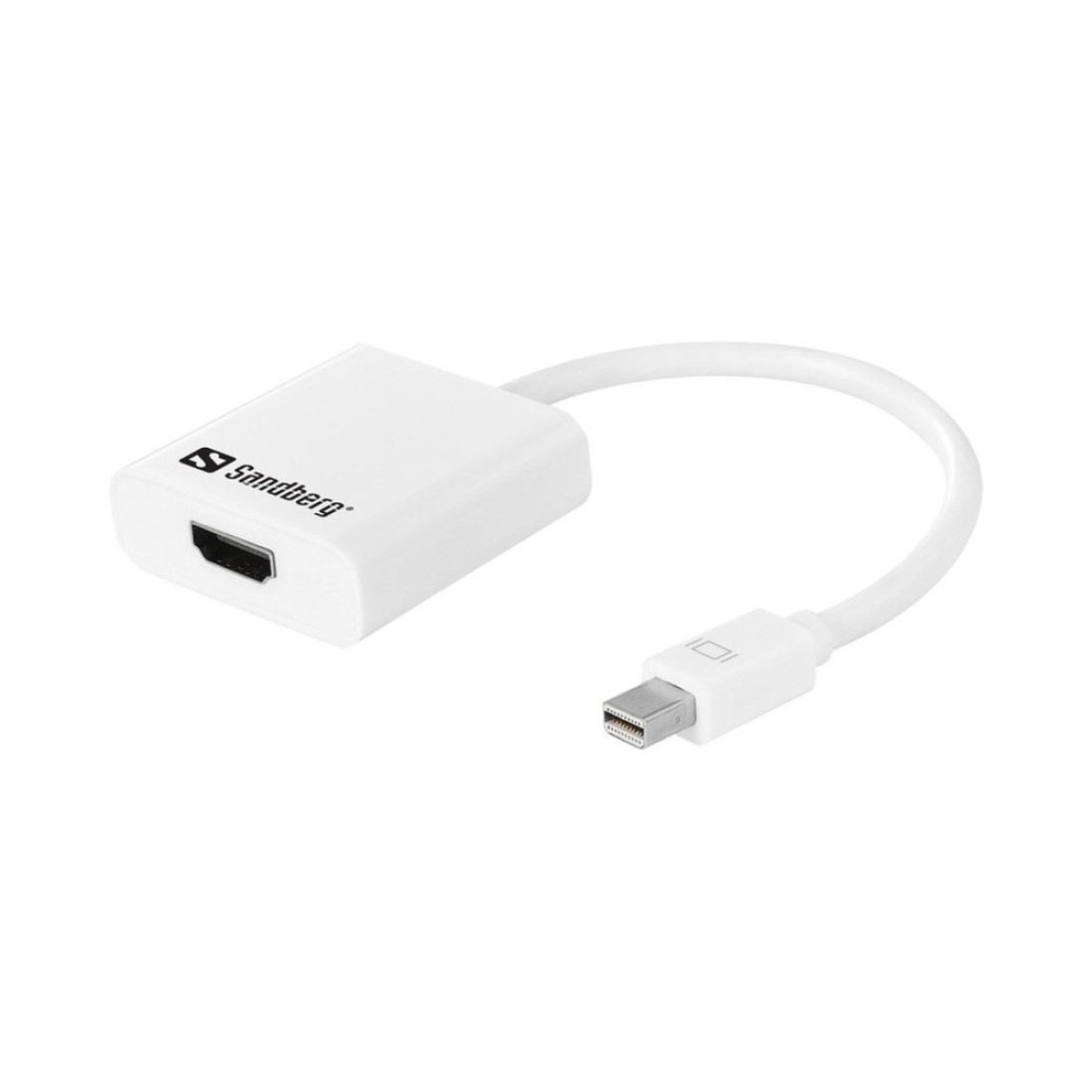 ساندبرغ كابل محول من ديسبلاي بورت إلى HDMI - أبيض