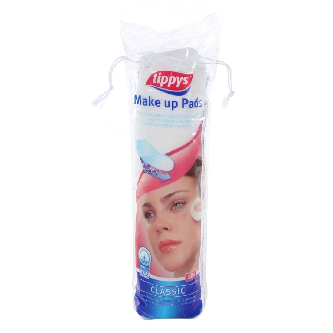 Tippys Classic Cotton 80 Make Up Pads White