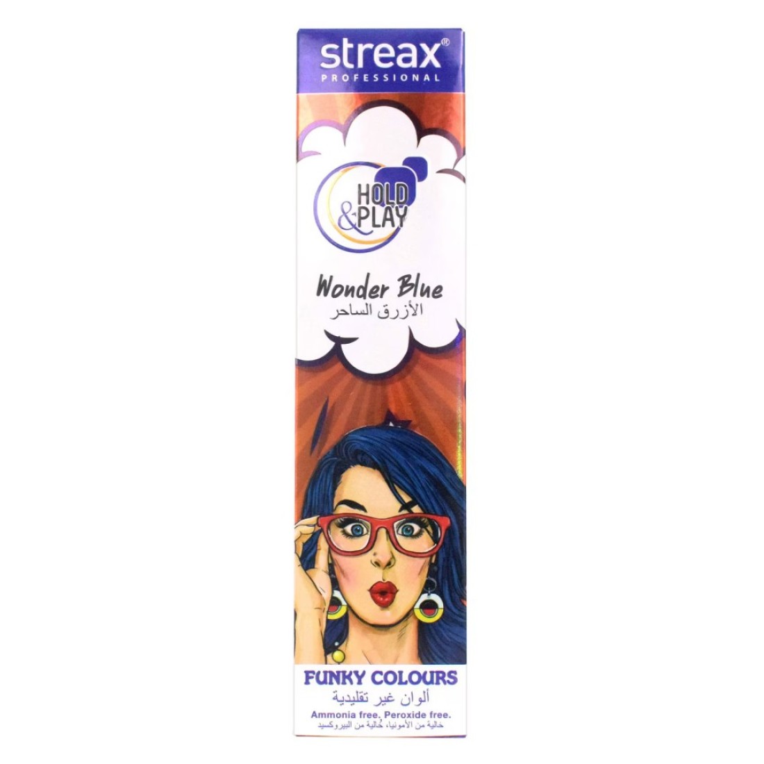 Streax Professional Hold And Play Funky Hair Colour Wonder Blue 100g