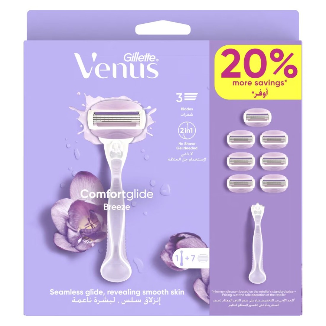 Gillette Venus Comfortglide Breeze Razor and Cartridges Pack of 7