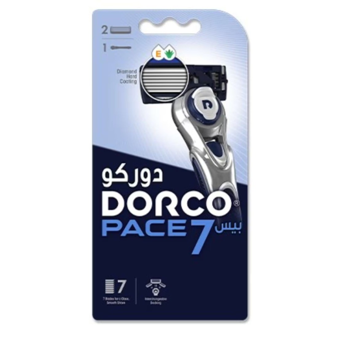 Dorco Pace7 Men System Razor With 2 Cartridges