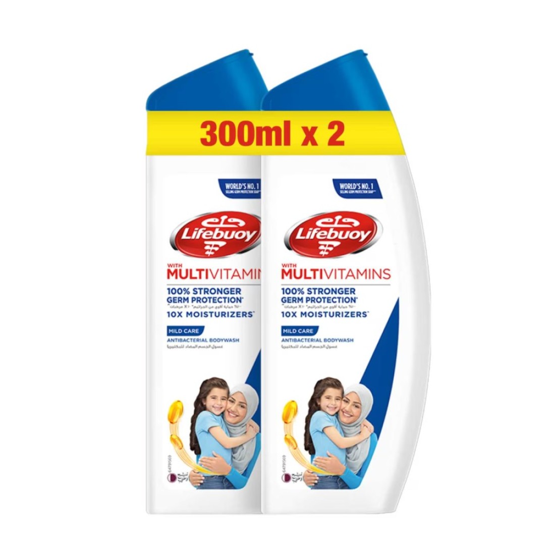 Lifebuoy Antibacterial Body Wash Mild Care 300ml Pack of 2