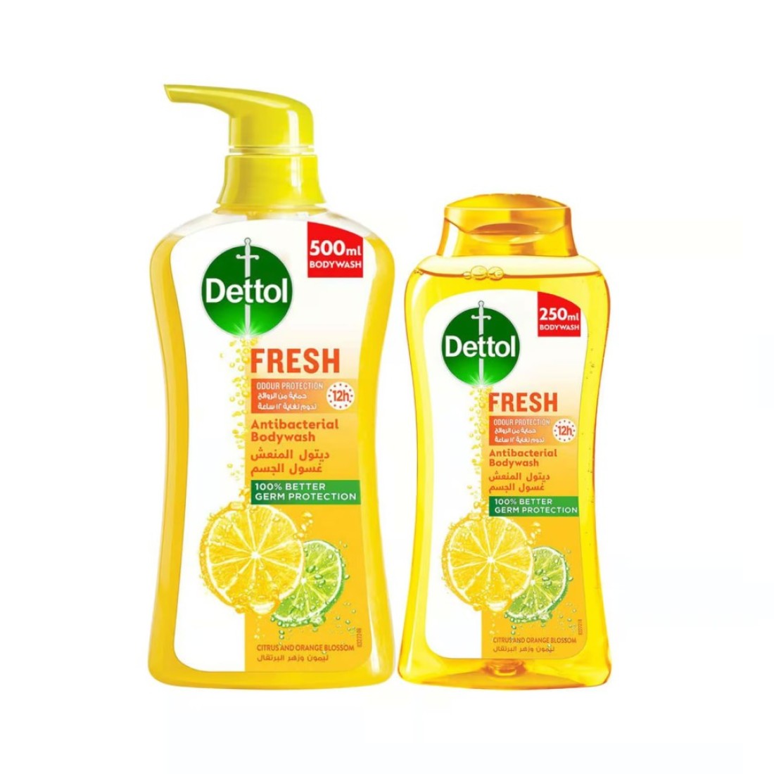 Dettol Fresh Anti Bacterial Body Wash Citrus &amp; Orange Blossom 500ml + 250ml