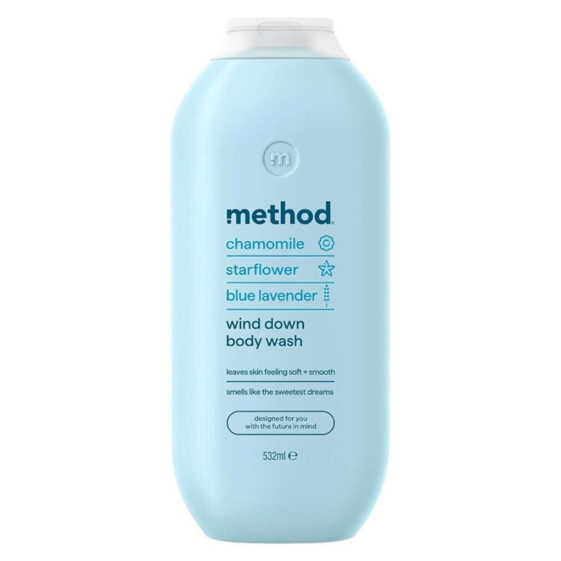 Method Wind Down Chamomile Star Flower Blue Lavender Body Wash 532ml