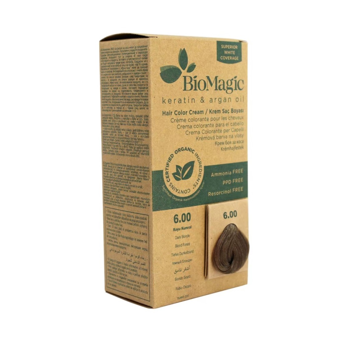 Biomagic Keratin And Argan Oil Hair Colour 6.00 Dark Blonde 60ml