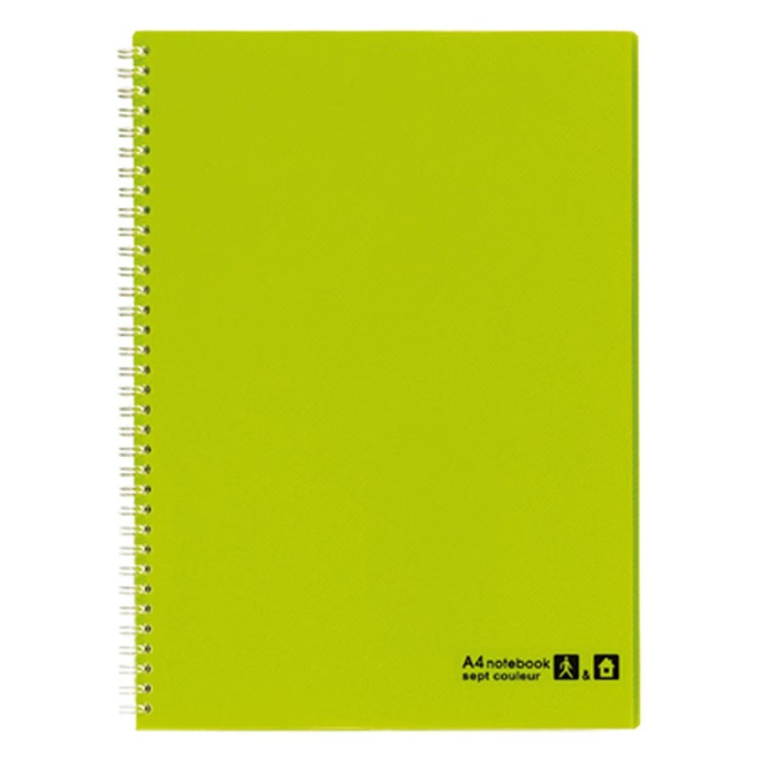 Sept Couleur Notebook Green A4 80 Sheet