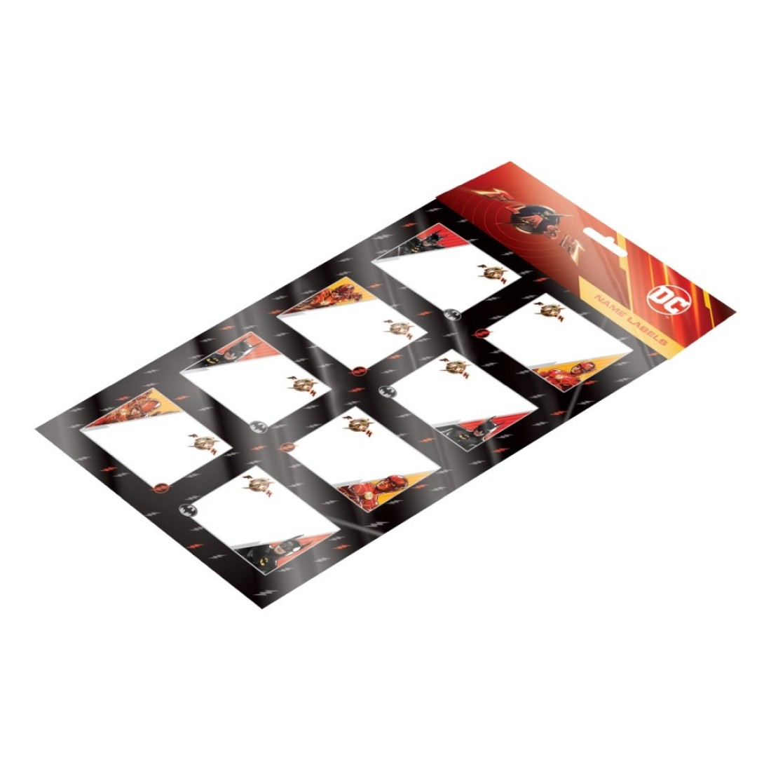 The Flash Batman Printed Name Labels in Opp Bag A4 2 Sheet