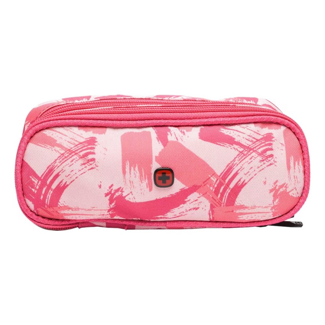 Wenger 2 Compartment Pencil Case Pink 23cm