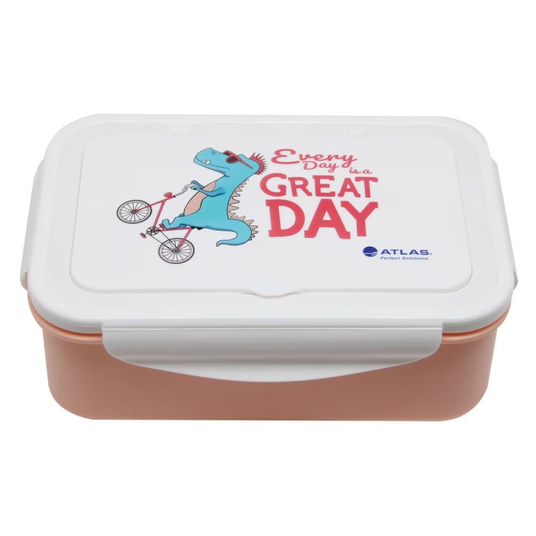 Atlas Every Day Is A Great Day Themed Lunch Box Multicolour 21.5x14.5x7.5cm