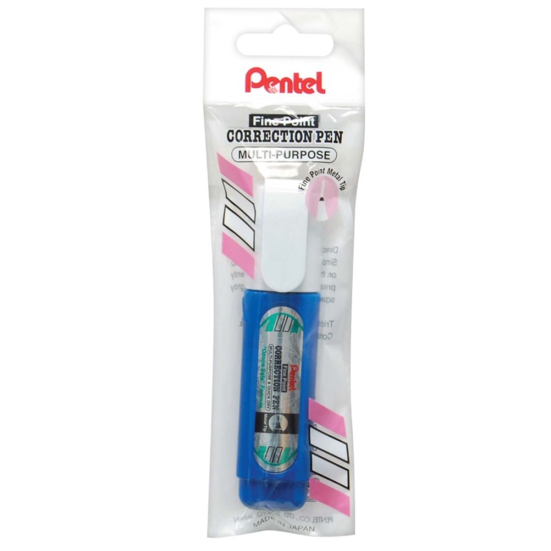 Pentel Fine Point Correction Pen White 12ml