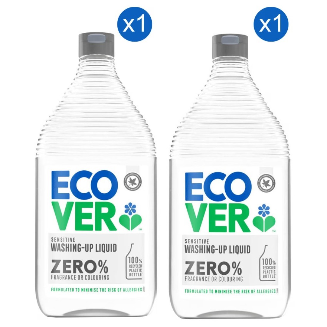 Ecover Zero Percentage Washing Up, Liquid, 450ml Pack of 2
