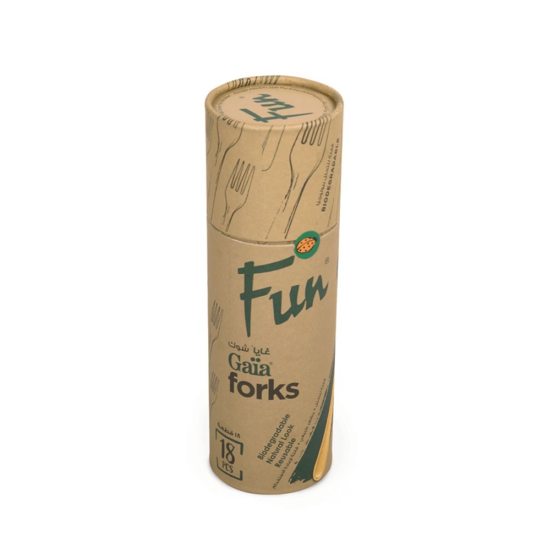 Fun Gaia Forks Brown 18 PCS