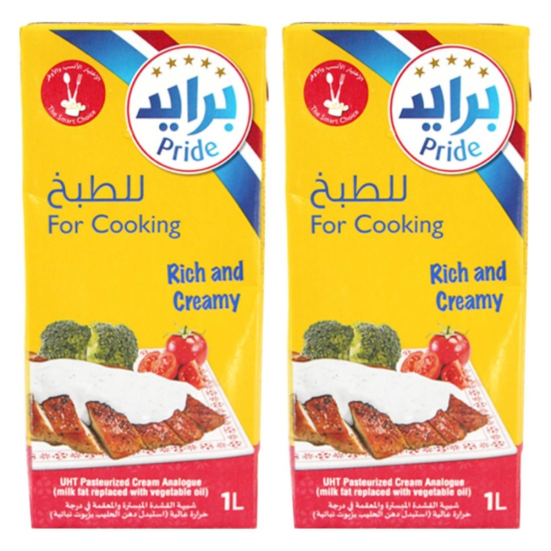 Pride Cooking Cream, 1L Pack of 2