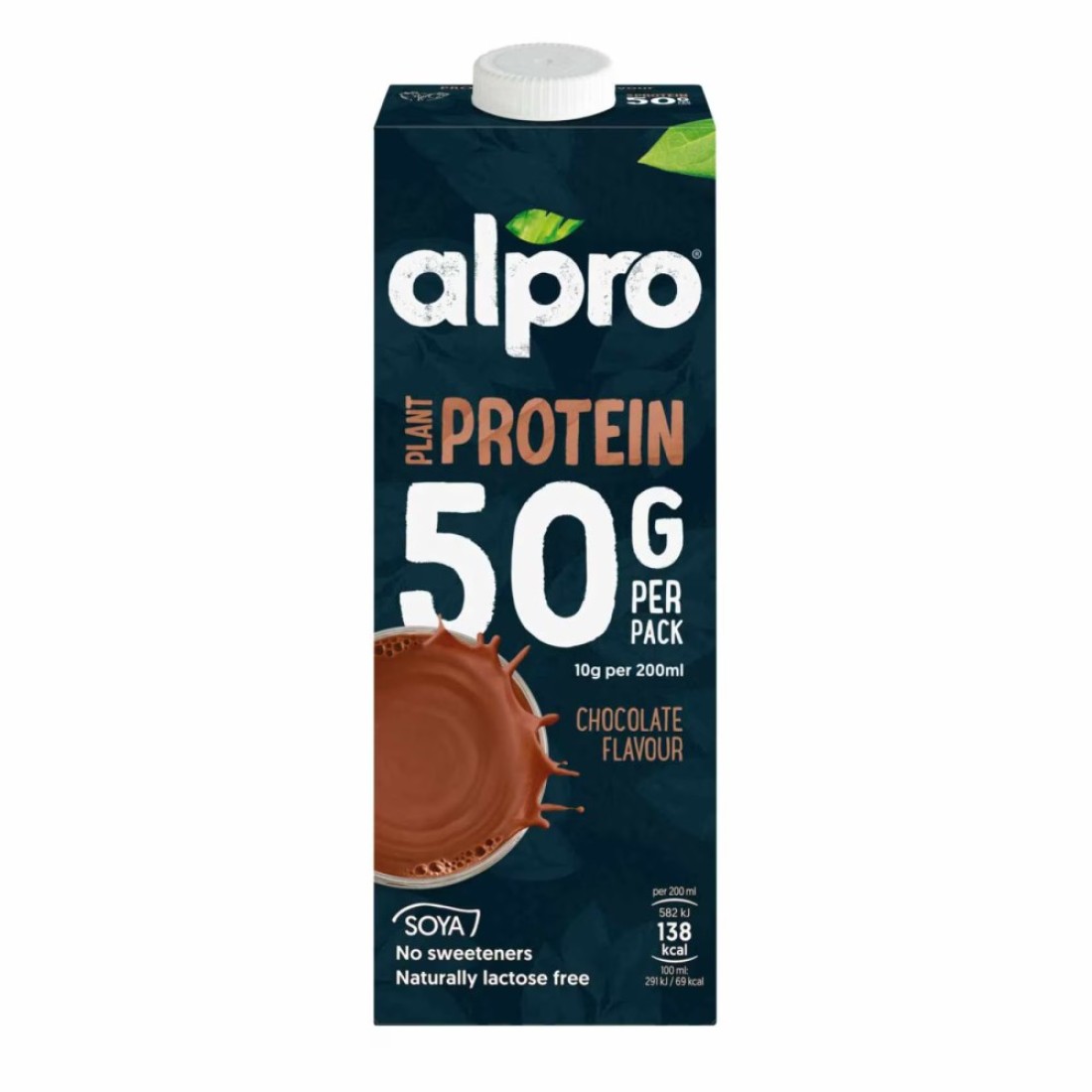 Alpro Soya High in Proteins Chocolate Drink, 100% Plant-Based, Lactose Free 1L