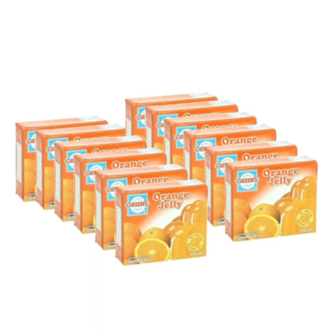 Green&#39;s Orange Jelly, 80g Pack of 12