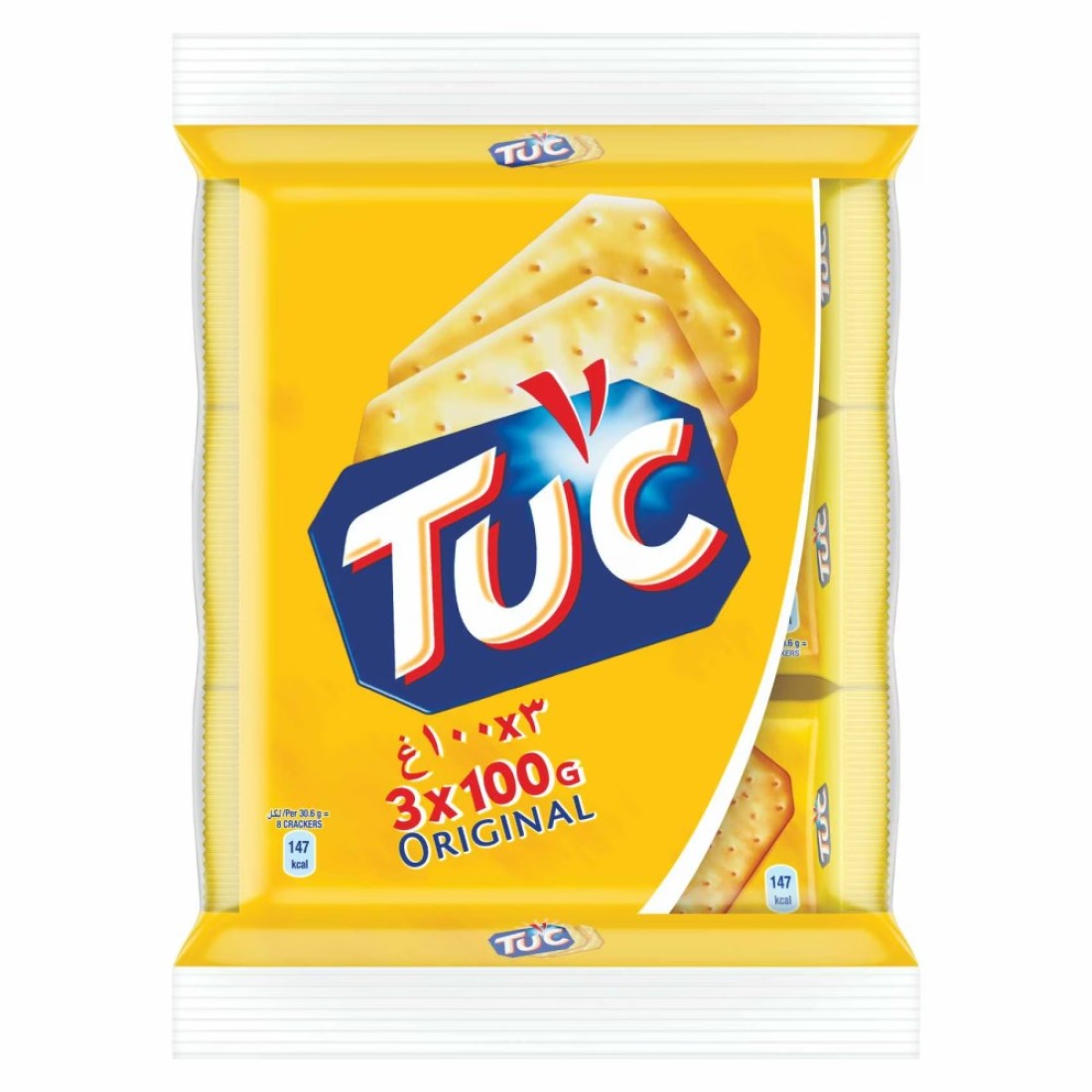 Tuc Original Snack Crackers, 100g Pack of 3