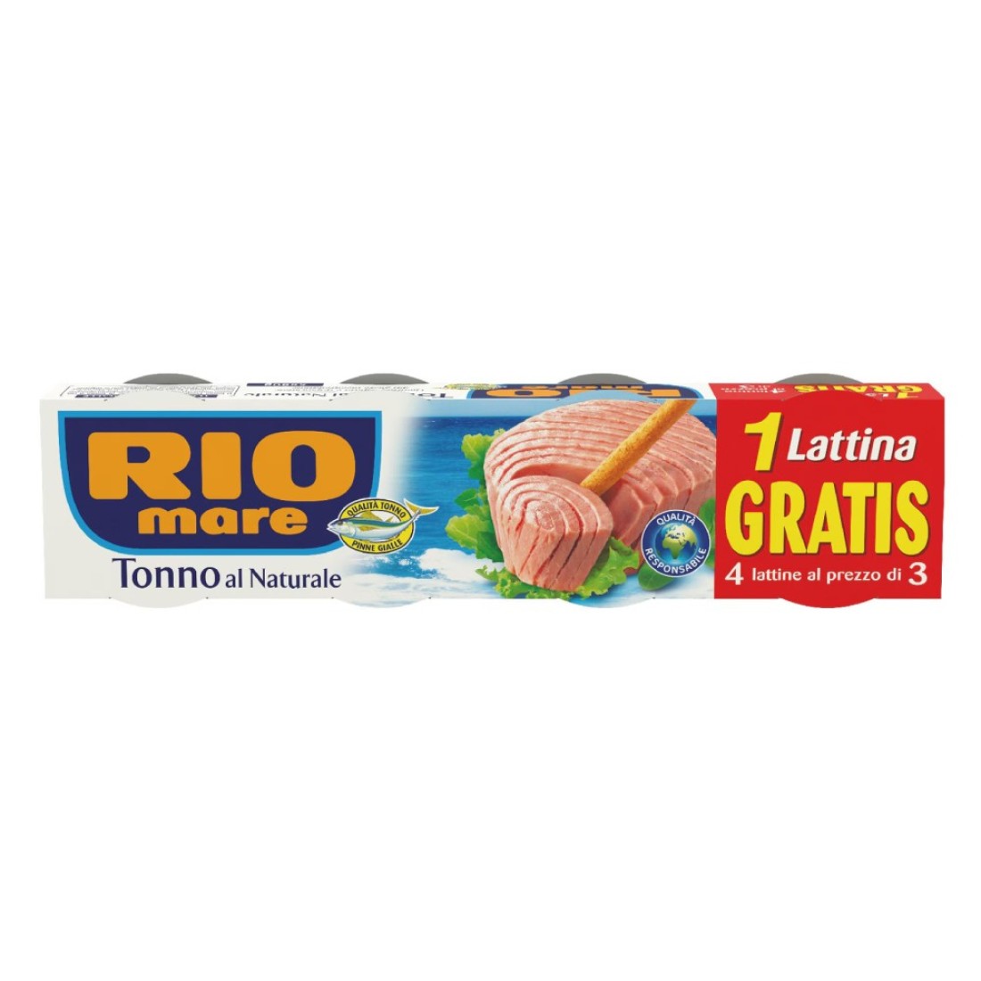 Rio Mare Light Meat Tuna in Water, 80g Pack of 4