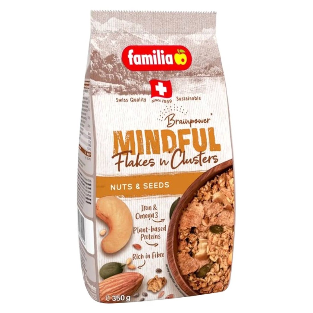 Familia Mindful Flakes N Clusters Nuts and Seeds, 350g