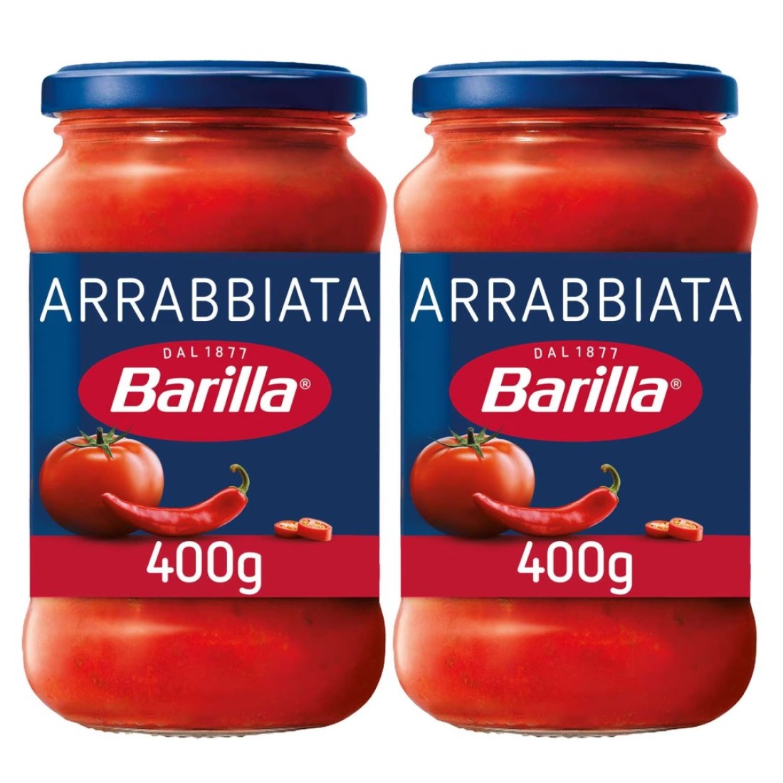 Barilla Arrabbiata Tomato Sauce With Chilli Peppers 400g Pack of 2