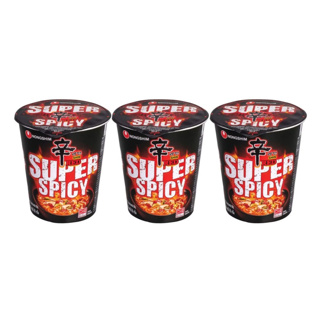 Nongshim Super Spicy Cup 68g Pack of 3