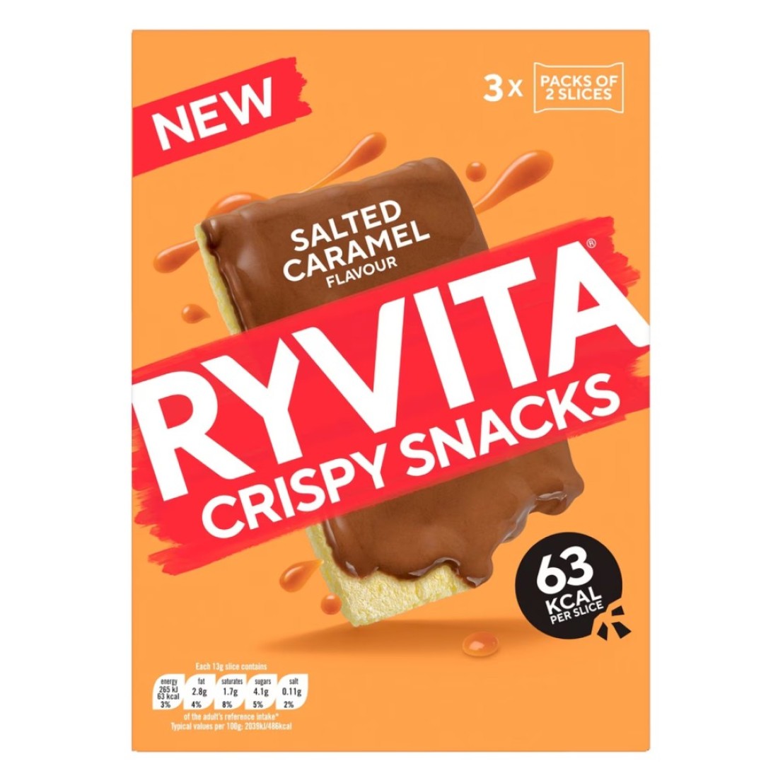 Ryvita Crispy Snacks Salted Caramel 78g