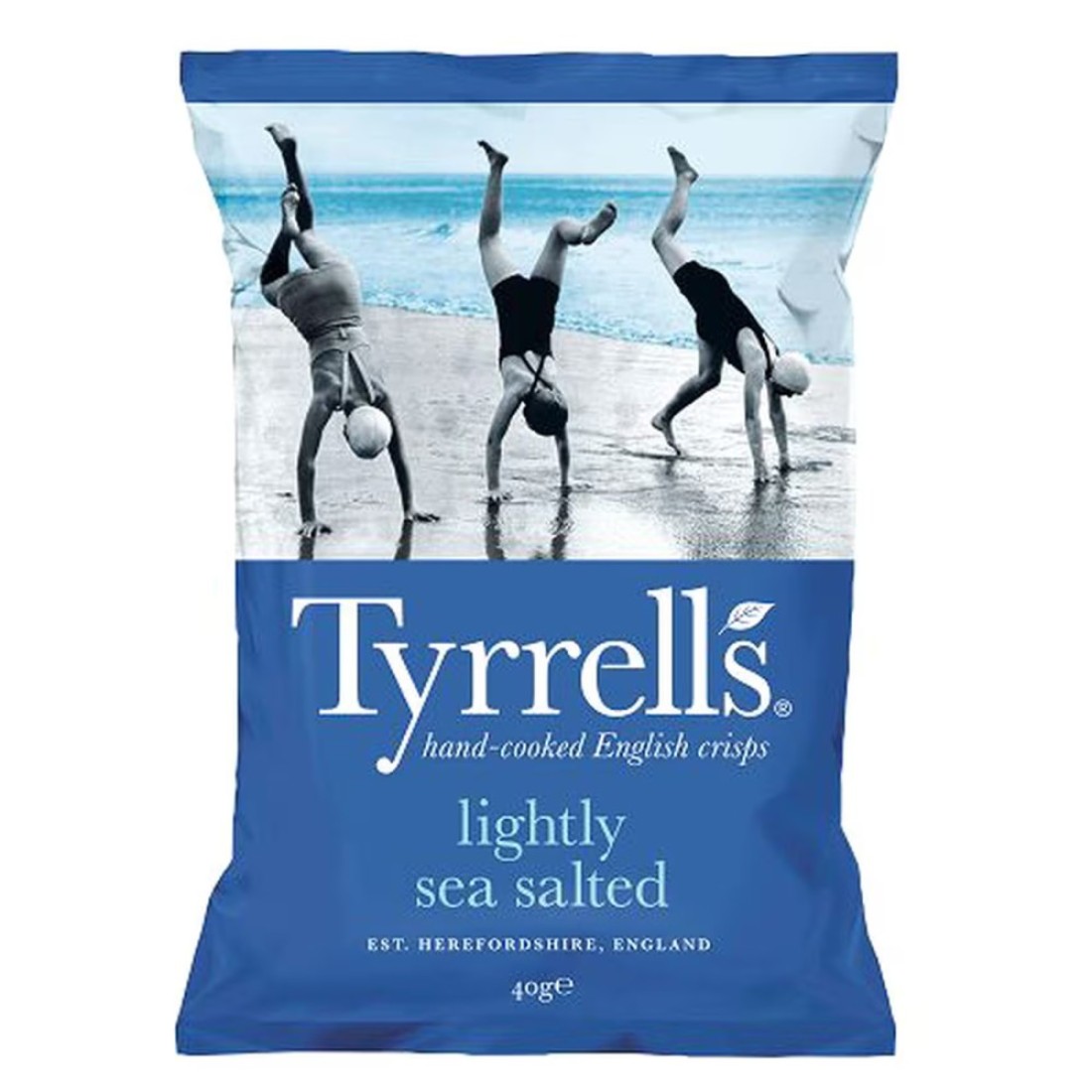 Tyrrells Hand Cooked English Crisps With Lightly Sea Salted 40g