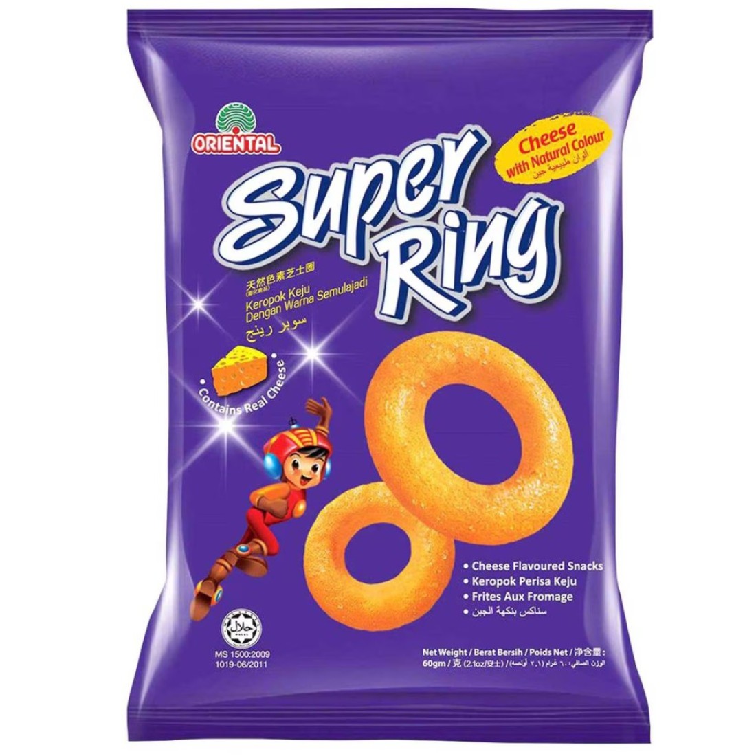 Oriental Super Ring Cheese Snacks, 60g